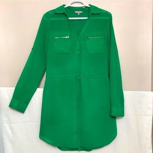 Naked Zebra Green Collared Full Sleeve
Flowy Dress